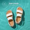 imageDREAM PAIRS Womens Platform Water Sandals Adjustable Lightweight Waterproof Summer Beach Wedge Chunky SandalsWhite