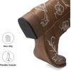 imageDREAM PAIRS Womens Western Cowboy Boots Square Toe Embroidered Mid Calf Boots Western Chunky Low Heel for Country Music Festivals Theme Party and ConcertTan