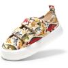 imageDREAM PAIRS Kids Toddler Sneakers Boys Girls Canvas with Cartoon Dual Hook and Loops for School WalkingBrownDinosaur