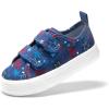 imageDREAM PAIRS Kids Toddler Sneakers Boys Girls Canvas with Cartoon Dual Hook and Loops for School WalkingNavyStar
