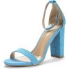 imageDREAM PAIRS Womens HiChunk High Heel Pump SandalsBlueSuede