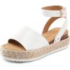 imageDREAM PAIRS Womens Platform Espadrilles Casual Ankle Strap Wide Wedge Sandals Comfortable Dressy Summer ShoesWhitepu