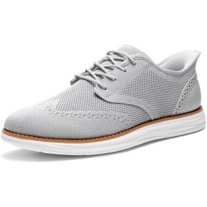 imageBruno Marc Mens KnitFlex Craft Mesh Oxfords Sneakers Casual Dress LaceUp Lightweight Walking ShoesGreyhands Free