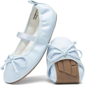 imageDREAM PAIRS Little Girls Toddler Ballet Flats Dress Shoes Mary Janes ShoesLight Blue