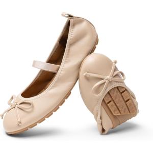 imageDREAM PAIRS Little Girls Toddler Ballet Flats Dress Shoes Mary Janes ShoesNude