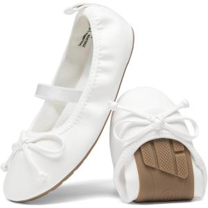imageDREAM PAIRS Little Girls Toddler Ballet Flats Dress Shoes Mary Janes ShoesWhite