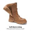 imageDREAM PAIRS Girls Combat Boots Side Zipper Ankle Booties ToddlerLittle KidBig KidCamel