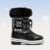imageDREAM PAIRS Cozy Kids Snow Boots Warm amp WaterResistant Winter Boots with Faux Fur for AllDay Play NonSlip Mid Calf BootsBlackWhite