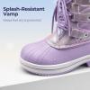 imageDREAM PAIRS Cozy Kids Snow Boots Warm amp WaterResistant Winter Boots with Faux Fur for AllDay Play NonSlip Mid Calf BootsLight Purple