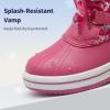 imageDREAM PAIRS Cozy Kids Snow Boots Warm amp WaterResistant Winter Boots with Faux Fur for AllDay Play NonSlip Mid Calf BootsRose Red