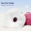 imageDREAM PAIRS Cozy Kids Snow Boots Warm amp WaterResistant Winter Boots with Faux Fur for AllDay Play NonSlip Mid Calf BootsRose Red