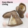 imageDREAM PAIRS Girls Winter Snow Boots Faux Fur Lined Mid Calf ShoesKhaki