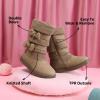 imageDREAM PAIRS Girls Winter Snow Boots Faux Fur Lined Mid Calf ShoesKhaki
