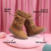 imageDREAM PAIRS Girls Winter Snow Boots Faux Fur Lined Mid Calf ShoesKlovecamel