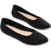 imageDREAM PAIRS Womens Pointed Toe Flats Comfortable Flexible Cushioned Slip On Business Work Office Casual Suede Ballet Flats Dress ShoesBlack
