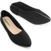 imageDREAM PAIRS Womens Pointed Toe Flats Comfortable Flexible Cushioned Slip On Business Work Office Casual Suede Ballet Flats Dress ShoesBlack