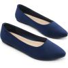 imageDREAM PAIRS Womens Pointed Toe Flats Comfortable Flexible Cushioned Slip On Business Work Office Casual Suede Ballet Flats Dress ShoesNavy