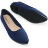 imageDREAM PAIRS Womens Pointed Toe Flats Comfortable Flexible Cushioned Slip On Business Work Office Casual Suede Ballet Flats Dress ShoesNavy