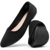 imageDREAM PAIRS Womens Pointed Toe Flats Comfortable Flexible Cushioned Slip On Business Work Office Casual Suede Ballet Flats Dress ShoesBlack