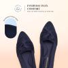 imageDREAM PAIRS Flats for Women Pointed Toe Foldable Knit Ballet Flats Comfortable SlipOn Dress Shoes Elegant Bow Flats for Work Office Business Casual TravelNavy