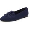 imageDREAM PAIRS Flats for Women Pointed Toe Foldable Knit Ballet Flats Comfortable SlipOn Dress Shoes Elegant Bow Flats for Work Office Business Casual TravelNavy