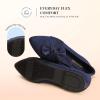 imageDREAM PAIRS Flats for Women Pointed Toe Foldable Knit Ballet Flats Comfortable SlipOn Dress Shoes Elegant Bow Flats for Work Office Business Casual TravelNavy