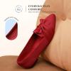 imageDREAM PAIRS Flats for Women Pointed Toe Foldable Knit Ballet Flats Comfortable SlipOn Dress Shoes Elegant Bow Flats for Work Office Business Casual TravelRed