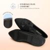 imageDREAM PAIRS Flats for Women Pointed Toe Foldable Knit Ballet Flats Comfortable SlipOn Dress Shoes Elegant Bow Flats for Work Office Business Casual TravelBlack