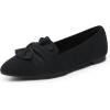imageDREAM PAIRS Flats for Women Pointed Toe Foldable Knit Ballet Flats Comfortable SlipOn Dress Shoes Elegant Bow Flats for Work Office Business Casual TravelBlack