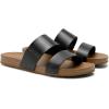imageDREAM PAIRS Womens Open Toe Slides Sandals Comfortable Arch Support Footbed Two Strap Slipon Fashion Casual Beach Vacation Lightweight Flat Sandals Summer for WomenBlack