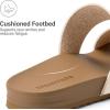 imageDREAM PAIRS Womens Open Toe Slides Sandals Comfortable Arch Support Footbed Two Strap Slipon Fashion Casual Beach Vacation Lightweight Flat Sandals Summer for WomenBeige