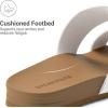 imageDREAM PAIRS Womens Open Toe Slides Sandals Comfortable Arch Support Footbed Two Strap Slipon Fashion Casual Beach Vacation Lightweight Flat Sandals Summer for WomenWhite