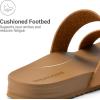 imageDREAM PAIRS Womens Open Toe Slides Sandals Comfortable Arch Support Footbed Two Strap Slipon Fashion Casual Beach Vacation Lightweight Flat Sandals Summer for WomenNatural