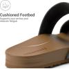 imageDREAM PAIRS Womens Open Toe Slides Sandals Comfortable Arch Support Footbed Two Strap Slipon Fashion Casual Beach Vacation Lightweight Flat Sandals Summer for WomenBlack