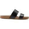 imageDREAM PAIRS Womens Open Toe Slides Sandals Comfortable Arch Support Footbed Two Strap Slipon Fashion Casual Beach Vacation Lightweight Flat Sandals Summer for WomenBlack