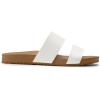 imageDREAM PAIRS Womens Open Toe Slides Sandals Comfortable Arch Support Footbed Two Strap Slipon Fashion Casual Beach Vacation Lightweight Flat Sandals Summer for WomenWhite