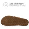 imageDREAM PAIRS Womens Open Toe Slides Sandals Comfortable Arch Support Footbed Two Strap Slipon Fashion Casual Beach Vacation Lightweight Flat Sandals Summer for WomenNatural