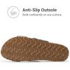 imageDREAM PAIRS Womens Open Toe Slides Sandals Comfortable Arch Support Footbed Two Strap Slipon Fashion Casual Beach Vacation Lightweight Flat Sandals Summer for WomenBlack
