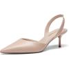 imageDREAM PAIRS Womens Slingback Lace Up Kitten Low Heel Closed Toe Ankle Strap Heels Pointed Toe Strappy Pumps Shoes Party Wedding Dress ShoesNude
