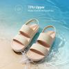 imageDREAM PAIRS Women Water Sandals Comfortable Flat Beach Platform Dressy Summer Walking ShoesBeige