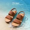 imageDREAM PAIRS Women Water Sandals Comfortable Flat Beach Platform Dressy Summer Walking ShoesBrown