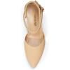 imageDREAM PAIRS Womens Chunky High Heels Dress Pumps Closed Pointed Toe Block Ankle Strap Shoes for Wedding PartyNudenubuck