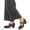 imageDREAM PAIRS Womens Chunky Low Block Closed Toe Heels Mary Janes Pumps Comfortable Round Toe Dress Work Wedding ShoesNavy