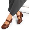 imageDREAM PAIRS Womens Chunky Low Block Closed Toe Heels Mary Janes Pumps Comfortable Round Toe Dress Work Wedding ShoesTanpu