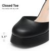 imageDREAM PAIRS Womens Chunky Platform High Heels Closed Toe Block Ankle Strap Dress Wedding Party Pumps ShoesBlackpu