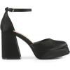 imageDREAM PAIRS Womens Chunky Platform High Heels Closed Toe Block Ankle Strap Dress Wedding Party Pumps ShoesBlacksatin