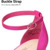 imageDREAM PAIRS Womens Chunky Platform High Heels Closed Toe Block Ankle Strap Dress Wedding Party Pumps ShoesHot Pinksatin
