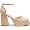 imageDREAM PAIRS Womens Chunky Platform High Heels Closed Toe Block Ankle Strap Dress Wedding Party Pumps ShoesNudepu