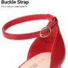imageDREAM PAIRS Womens Chunky Platform High Heels Closed Toe Block Ankle Strap Dress Wedding Party Pumps ShoesRedpu