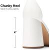 imageDREAM PAIRS Womens Chunky Platform High Heels Closed Toe Block Ankle Strap Dress Wedding Party Pumps ShoesWhitepu